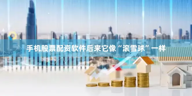 手机股票配资软件后来它像“滚雪球”一样